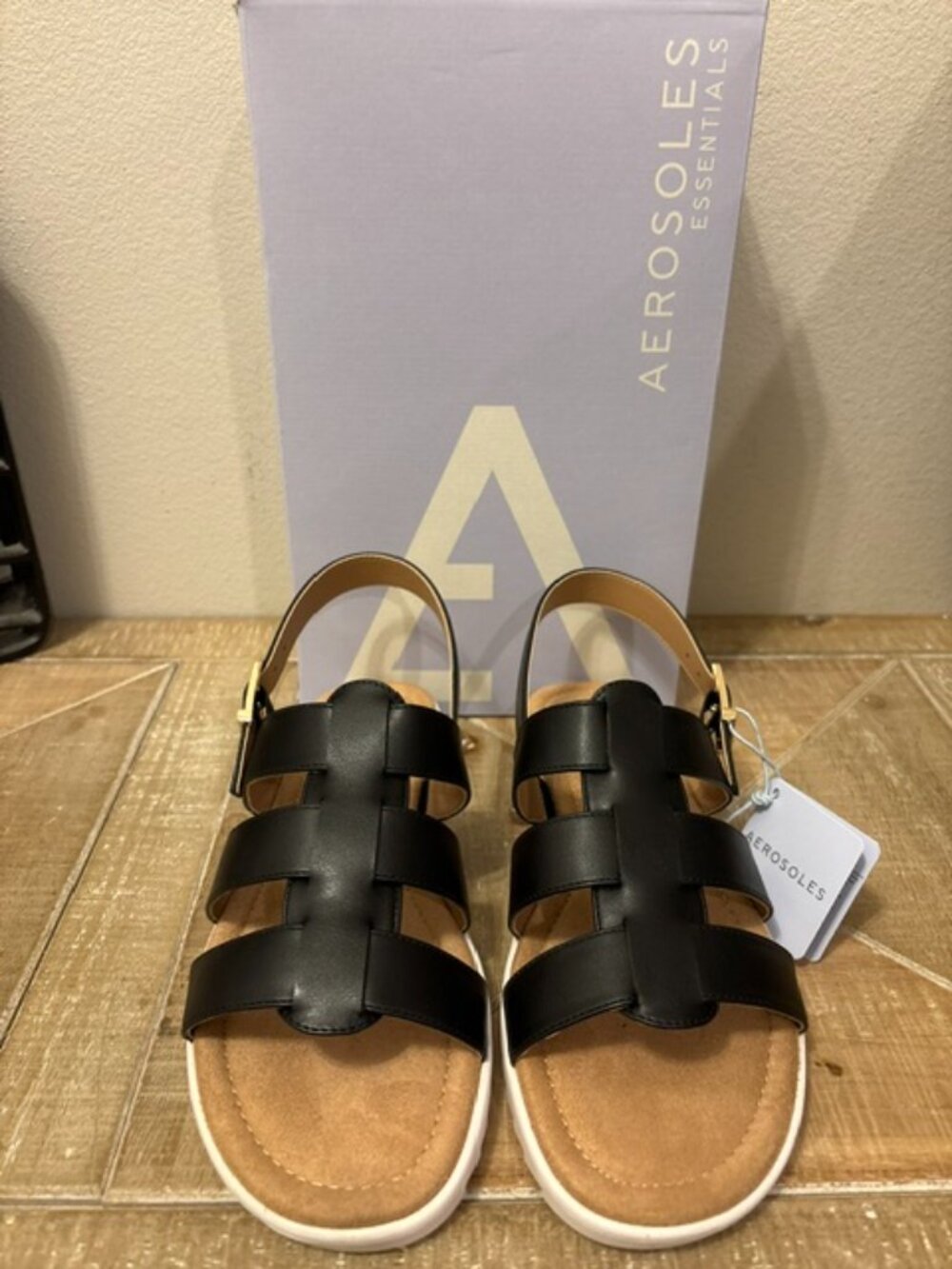 NEW Aerosoles Jara Fisherman Slingback Sandals – Sizes 7.5-9.5 in Black